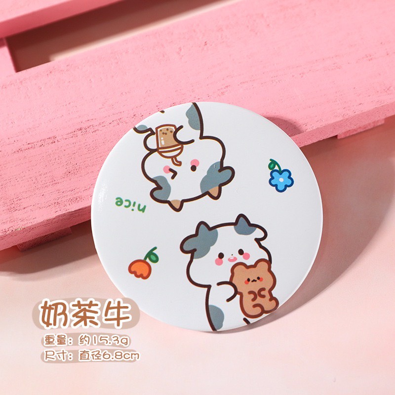 Combo 5 gương mini xinh xắn nhỏ gọn cầm tay, để túi