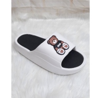 Dép đế bánh mì hình gấu, dép quai ngang nam nữ siêu hot