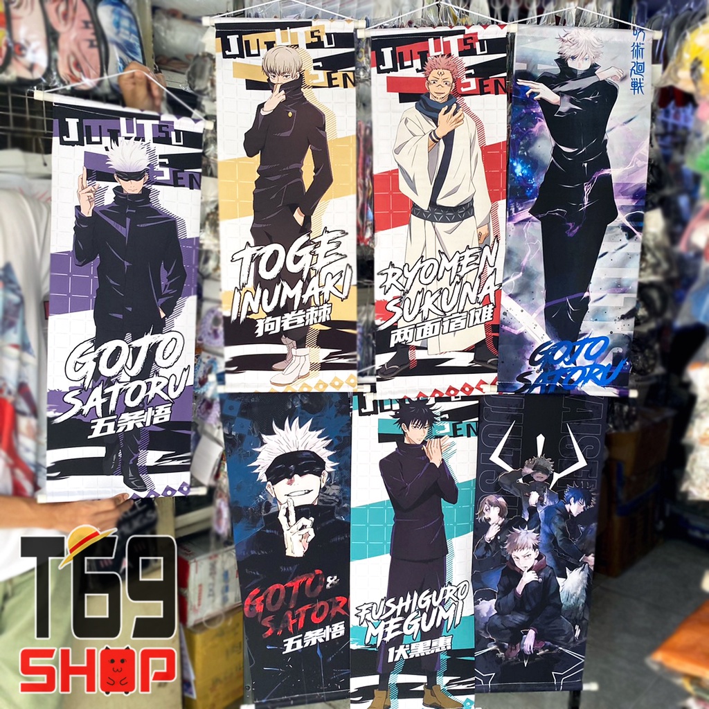 Poster vải, tranh treo vải cao cấp anime Jujutsu Kaisen
