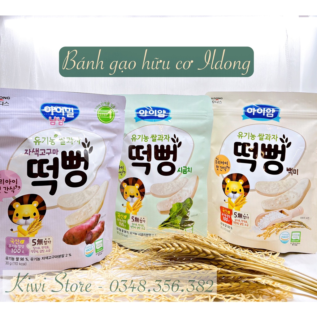 Bánh gạo hữu cơ ILDONG Hàn Quốc cho bé từ 6m+