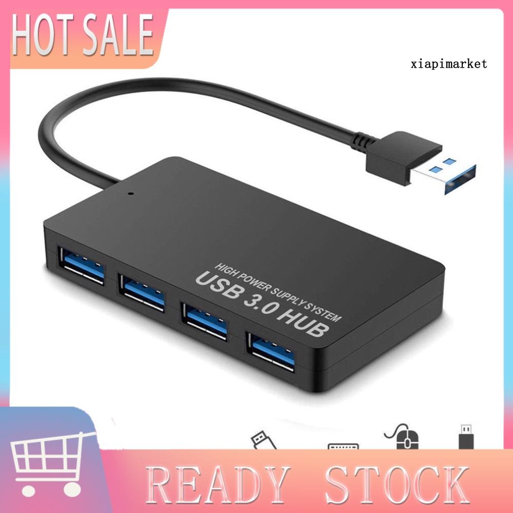 LOP_Ultra-thin 4 Ports High Speed USB 3.0 Hub Splitter Adapter for Desktop PC Laptop