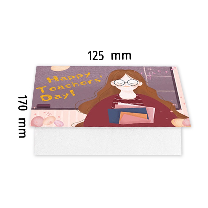 Set 6 Tấm Thẻ Hình Bìa Thư Màu Đồng In Chữ Thank You Chất Lượng Cao