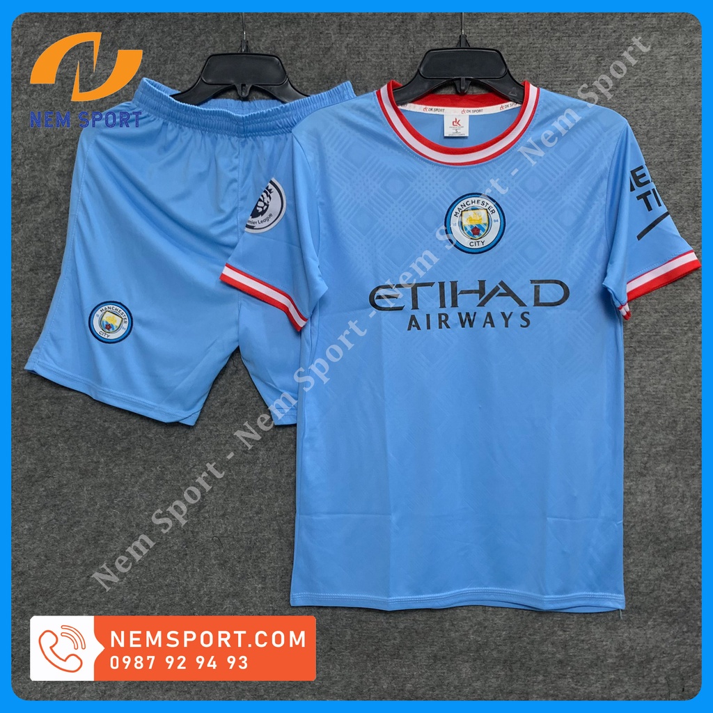 Áo Đá Bóng ManCity Sân Nhà Mẫu Mới 22/23 - Áo Đá Banh CLB Man City Thi Đấu Mùa Giải 22/23