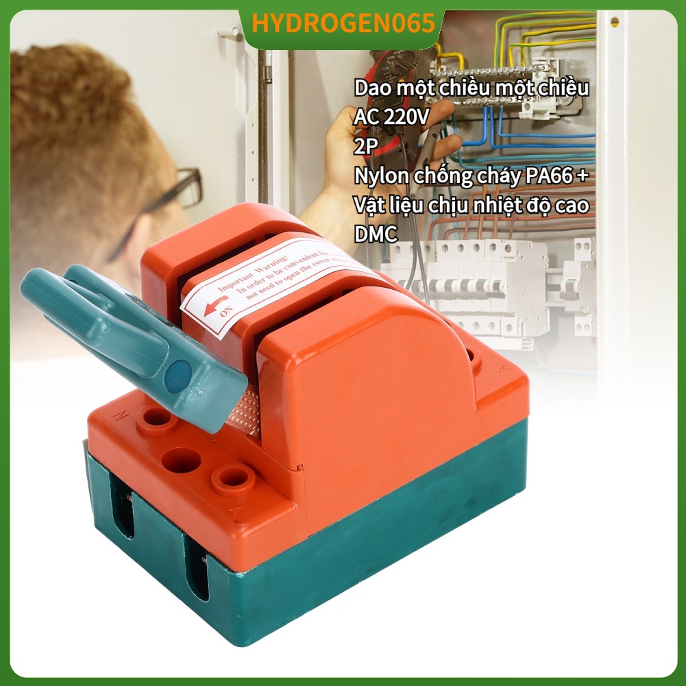 Hàng giao ngayDao một chiều một chiều Công tắc an toàn dao 2P 63A AC 220V Một chiều Ngắt kết nối đồng ABS đối với lỗi Cầu dao an toàn