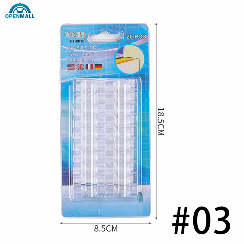 Set 20 Kẹp Giữ Dây Cáp Tiện Lợi