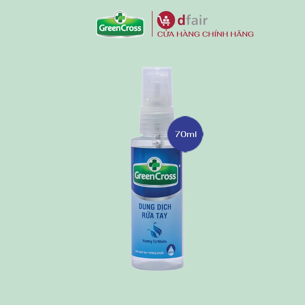 Xịt Rửa Tay Green Cross Hương Tự Nhiên Chai 70ml - 100395688