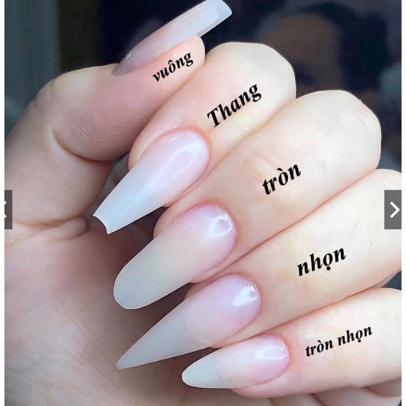 Móng up tay HSM các fom: thang, vuông, nhọn