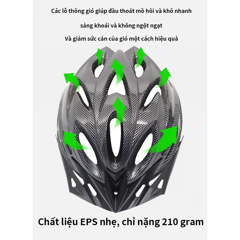 Mũ bảo hiểm xe đạp địa hình thể thao nam nữ chất lượng cao, bảo vệ hiệu quả, thiết kế form dáng hấp dẫn-Focus