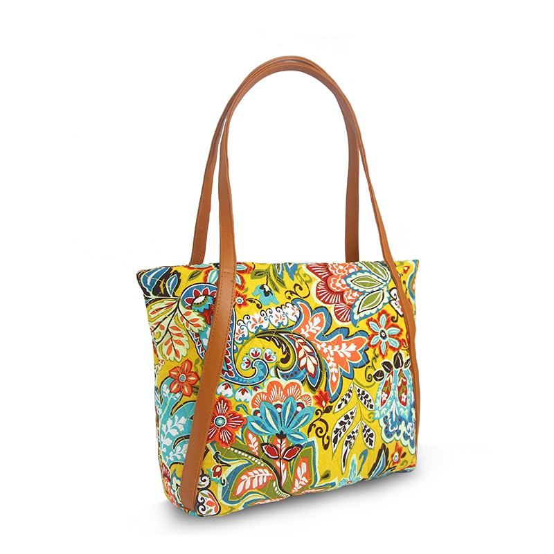 Túi Tote Đeo Vai / Xách Tay Cỡ Lớn In Họa Tiết Hoa Thời Trang Cho Nữ