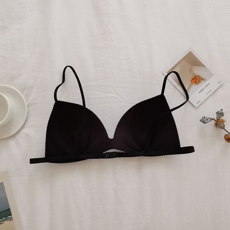 Áo Ngực Không Gọng Su Dây Mảnh - Bra 2 Dây Cài Sau Đệm Mút Mỏng AMYBRA  B818