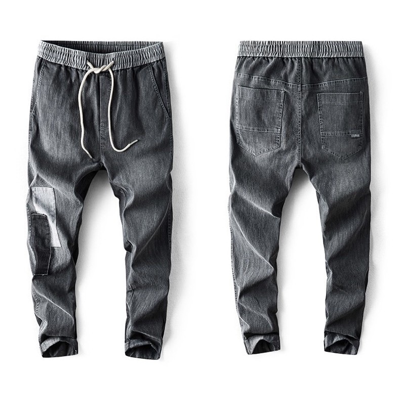 Quần jeans nam cao cấp hàng xuất dư - Màu ghi đen