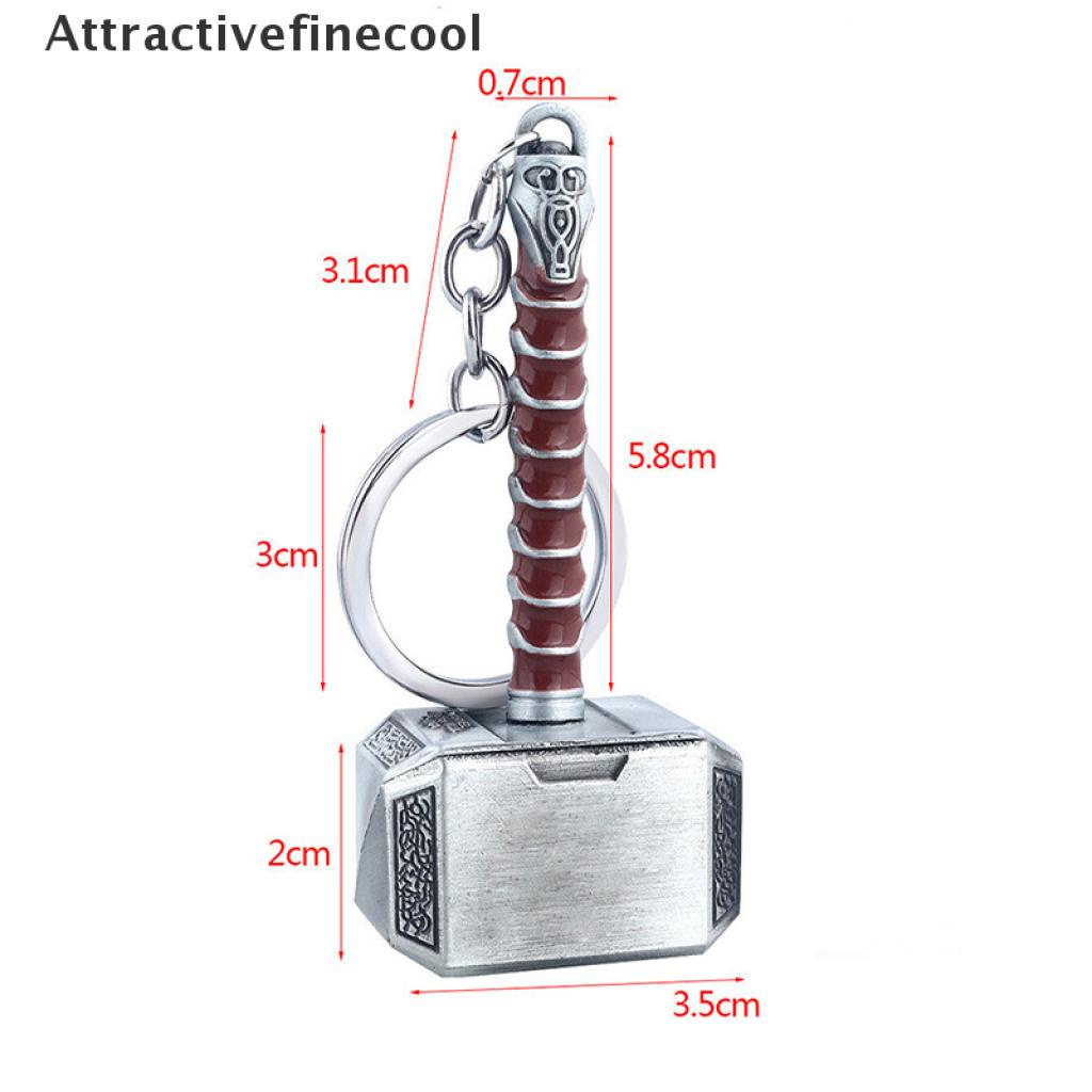 Móc Khóa Hình Búa Thor Bằng Kim Loại Mẫu Mới 2021
