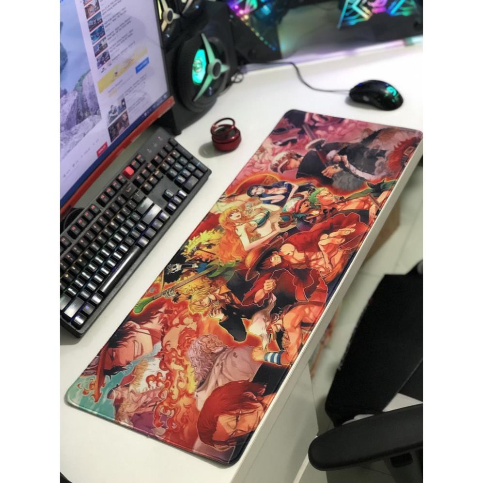 Miếng lót chuột 80x30 hình Onepiece - Đảo Hải Tặc siêu Hot - mouse pad game SIZE lớn