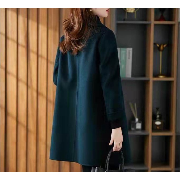 Áo Khoác Len Dáng Rộng Thời Trang Thu Đông Cho Nữ size m-4xl