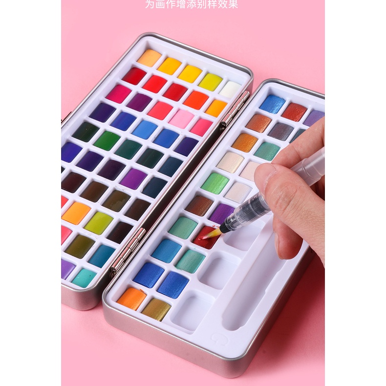Màu Nước Water Color Cao Cấp Giorgione 100 màu Tặng Bút Nước, Cọ vẽ