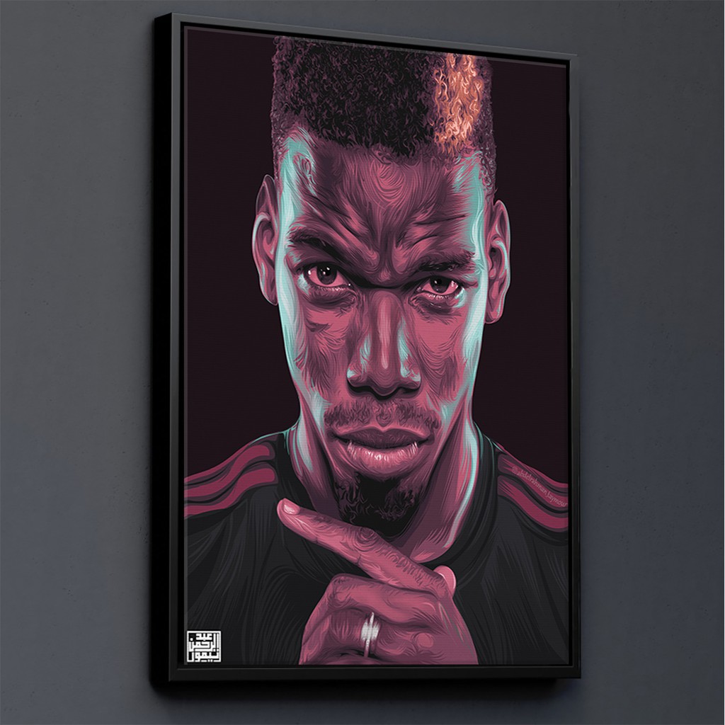 TRANH CANVAS CẦU THỦ BÓNG ĐÁ treo tường in theo yêu cầu - Paul Pogba