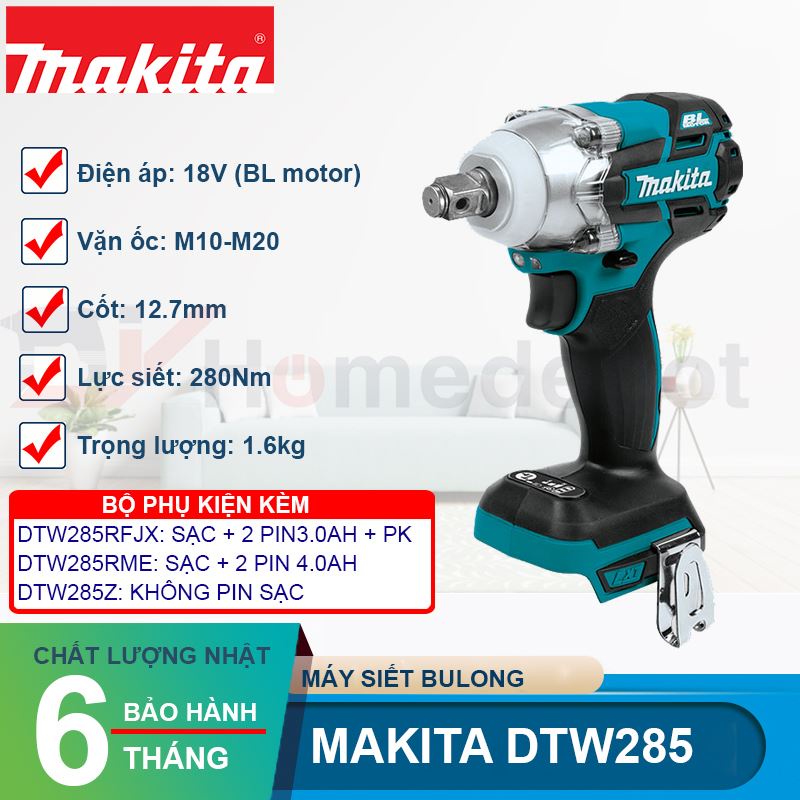 Siết Bulong Makita (Chính Hãng) Ốc máy, Ốc nồi xe tay ga, Khoan, Bắt vít, Bắn tôn...