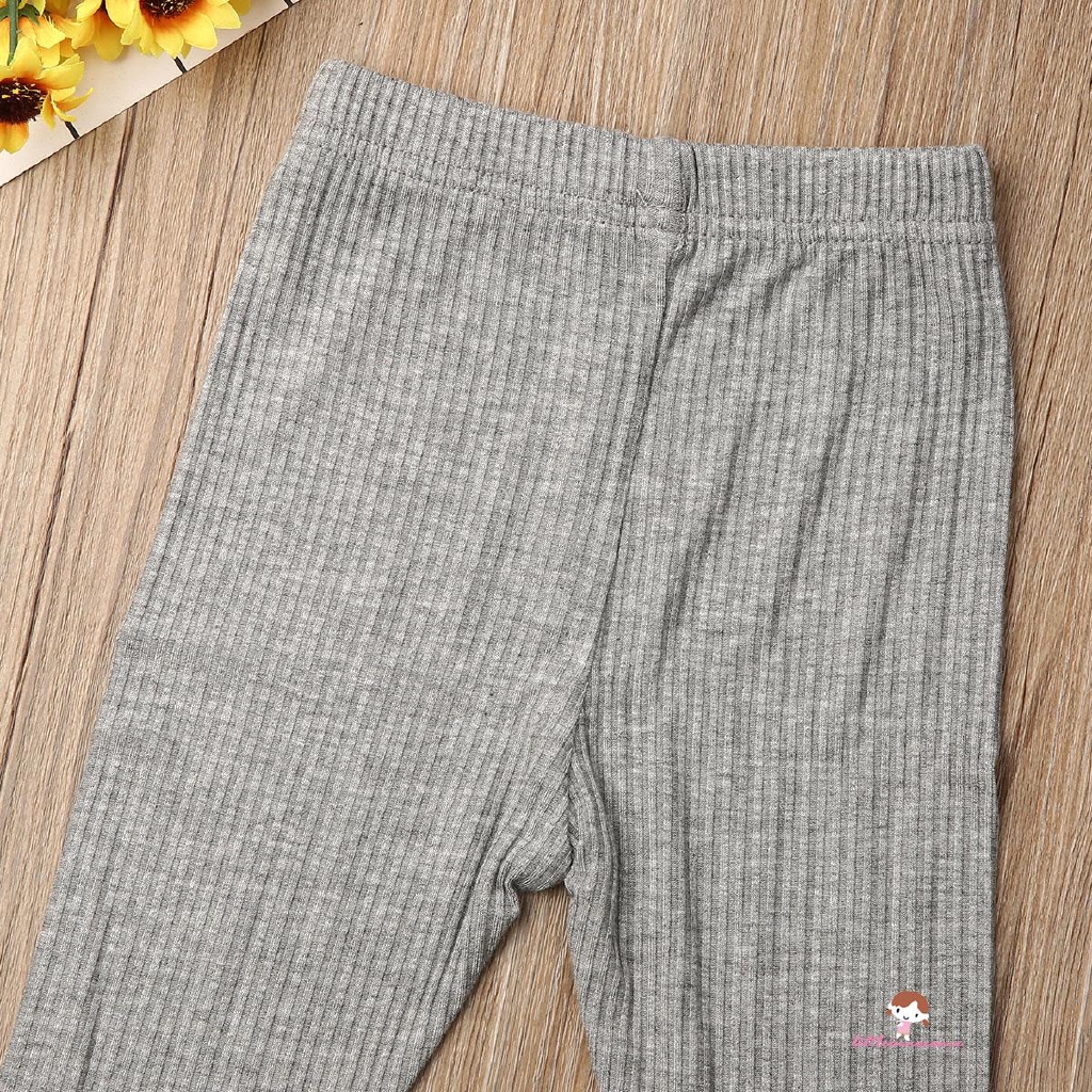 Quần Legging Cotton Dày Màu Trơn Cho Bé Gái