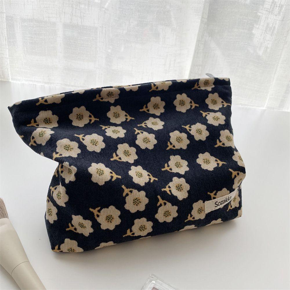 BORAG Túi Đựng Mỹ Phẩm Cỡ Lớn Bằng Vải Nhung Cotton Tiện Dụng Khi Đi Du Lịch Ốp
