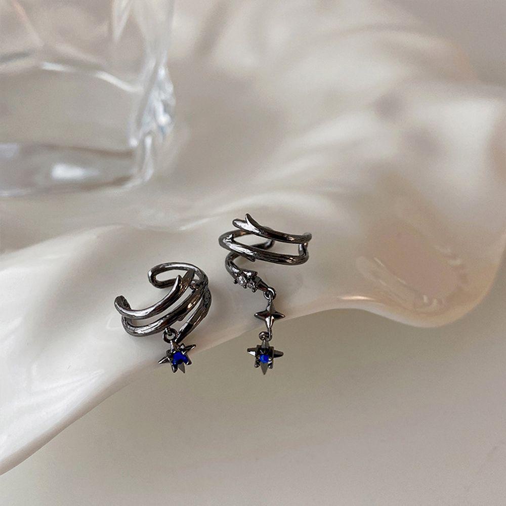 Khuyên Kẹp Vành Tai Hình Ngôi Sao Phối Tua Rua Thời Trang Cho Nữ