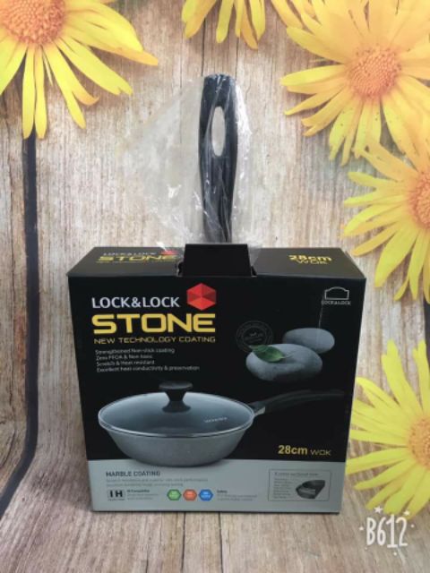 Chảo Đá Stone Sâu Lòng Đáy Phẳng Lock&amp;Lock LCA6305D 30cm