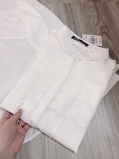 SƠ MI TRẮNG NỮ TÚI NGỰC ĐŨI THÁI | BigBuy360 - bigbuy360.vn