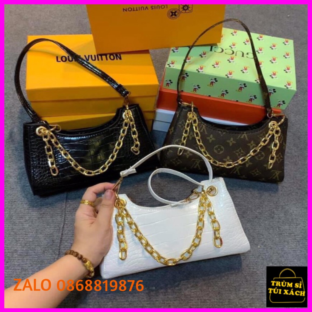 Túi kẹp nách phối dây xích phong cách hàn quốc