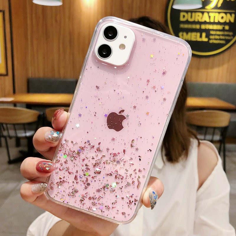 Ốp lưng OPPO A53 A93 A15 A15S A52 A92 A31 A12 A9 A7 A5 A5S A3S A1K Reno4 Reno5 Realme 5 5i C3 C2 C1 Pro 2020 Starry Sky Sequin Glitter Soft case Cover | BigBuy360 - bigbuy360.vn