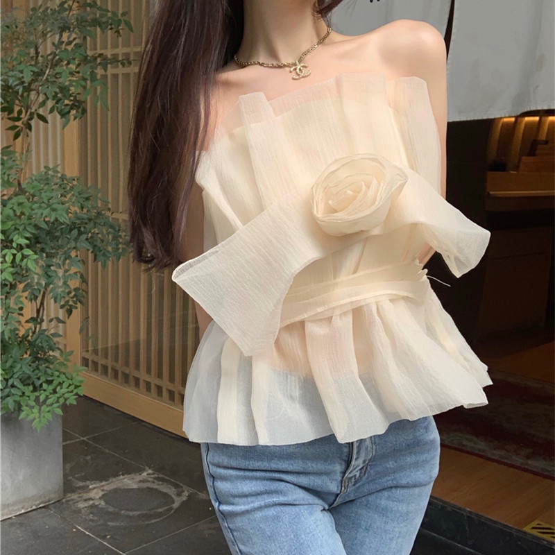 Áo Ống In Hoa Nhỏ Thời Trang Quyến Rũ
