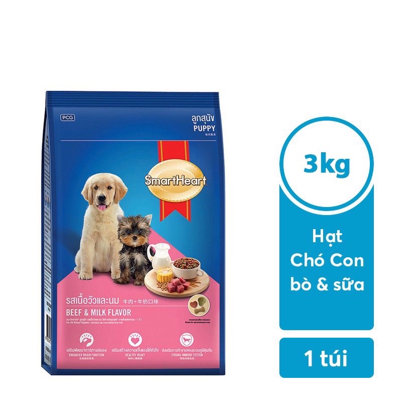 Thức Ăn Hạt Smartheart Puppy Dành Cho Chó Con 3kg - Mixo Pet Town