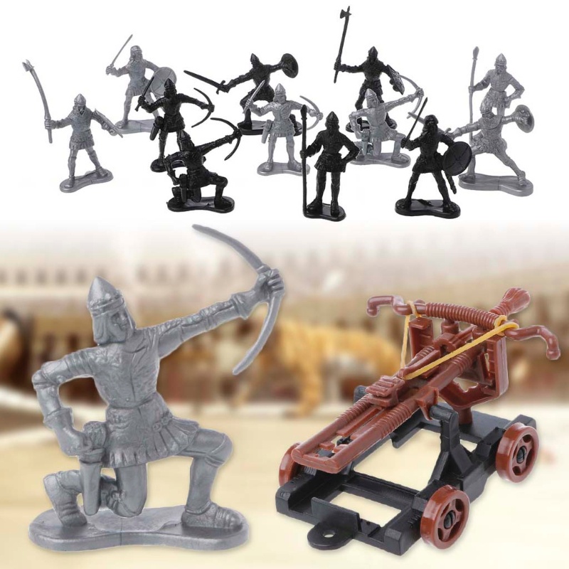 Set 14 Mô Hình Nhân Vật Chiến Binh Thời Trung Cổ Trang Trí Nhà Cửa