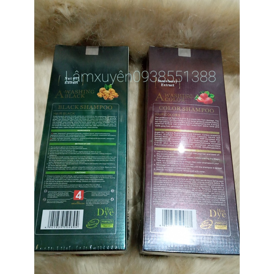 GỘI đen hàn quốc B.I.B.O.P to có vòi 500ml nâu, đen  LOẠI 1  bền đẹp sâu màu bóng khỏe tóc siêu tiết kiệm tiện lợi