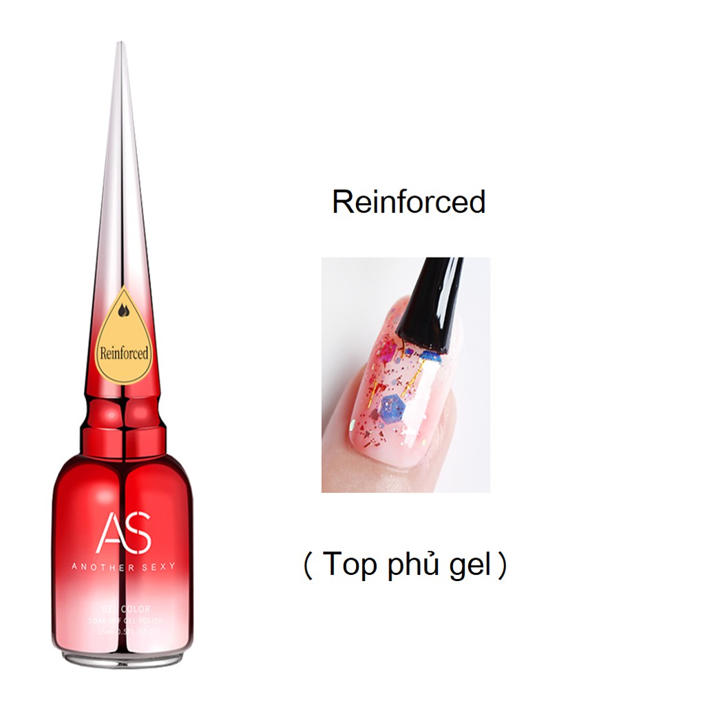 Base top sơn gel AS sơn móng tay gel dùng máy hơ gel phụ kiện nail VUA SƠN AS 15ml