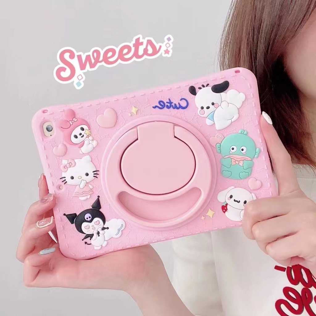 Bao Da Máy Tính Bảng Xoay 360 Độ Cho iPad 9 / 8 / 7th 10th Mini Air 1 2 3 Air 4 5 iPad Pro 2020 Mini 6°- Ốp Điện Thoại Silicon Thiết Kế Hoạt Hình Có Giá Đỡ Xoay Được