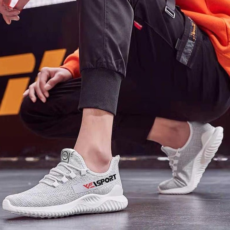 Giày thể thao sneaker nam HUTA GS061 màu xám, vải thoáng khí, đế cao su đi êm