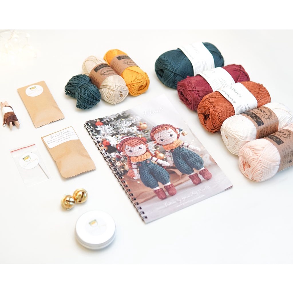 Set len Christmas Elves kèm hướng dẫn in màu