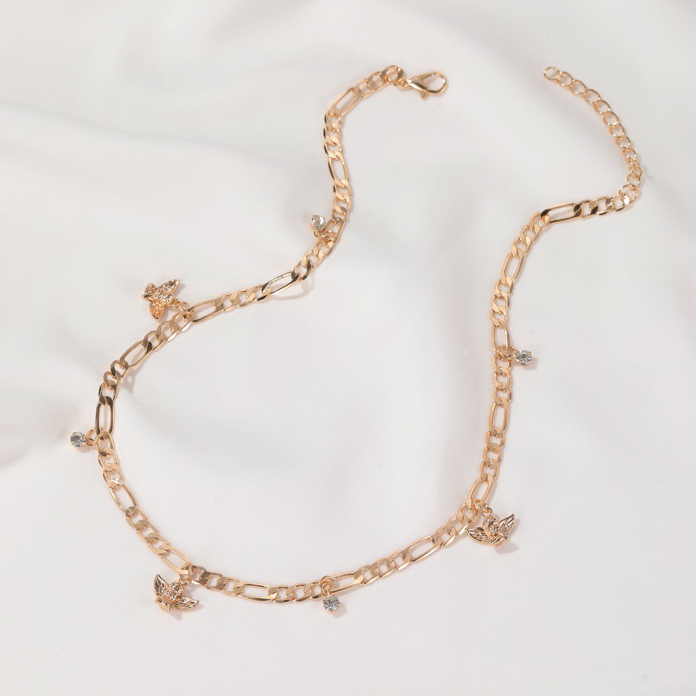 Vòng Cổ Gắn Mặt Thiên Thần Phong Cách Vintage Hợp Thời Trang