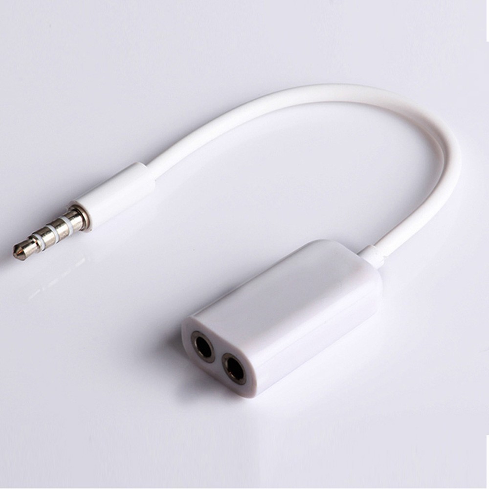 Cáp chia cổng tai nghe 1 đầu cắm sang 2 cổng 3.5mm