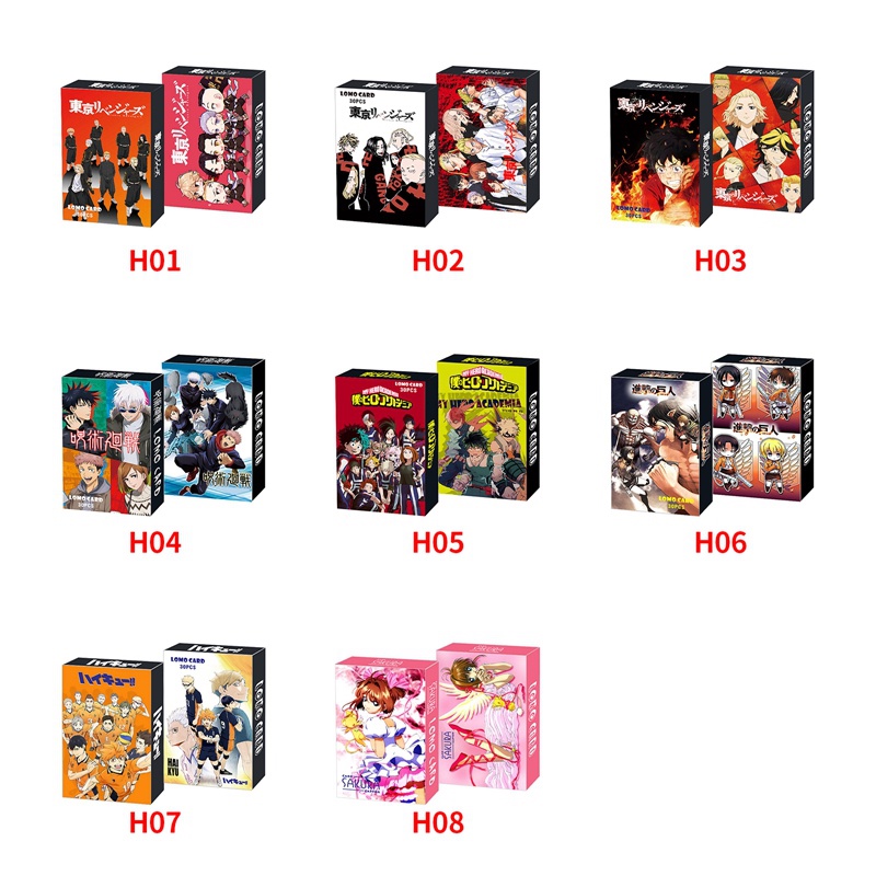 Set 30 Tấm Poster Hình Nhân Vật Phim Anime Tokyo Revengers Attack On Titan