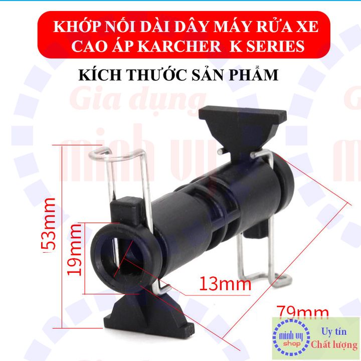 Đầu nối nhanh nối dây cao áp cho máy Karcher K2 K3 K4 [ND-Kar]