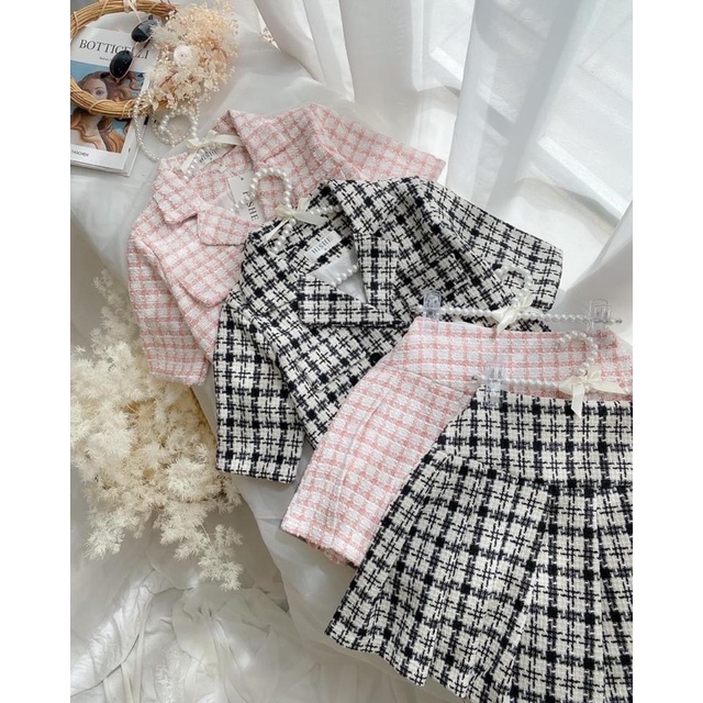 SET VEST BỐ CARO HỒNG -XANH - ĐEN ❤️❤️ | BigBuy360 - bigbuy360.vn