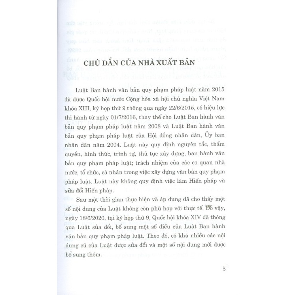 Sách - Luật Ban Hành Văn Bản Quy Phạm Pháp Luật (Hiện hành) (Sửa đổi, bổ sung năm 2020) | BigBuy360 - bigbuy360.vn