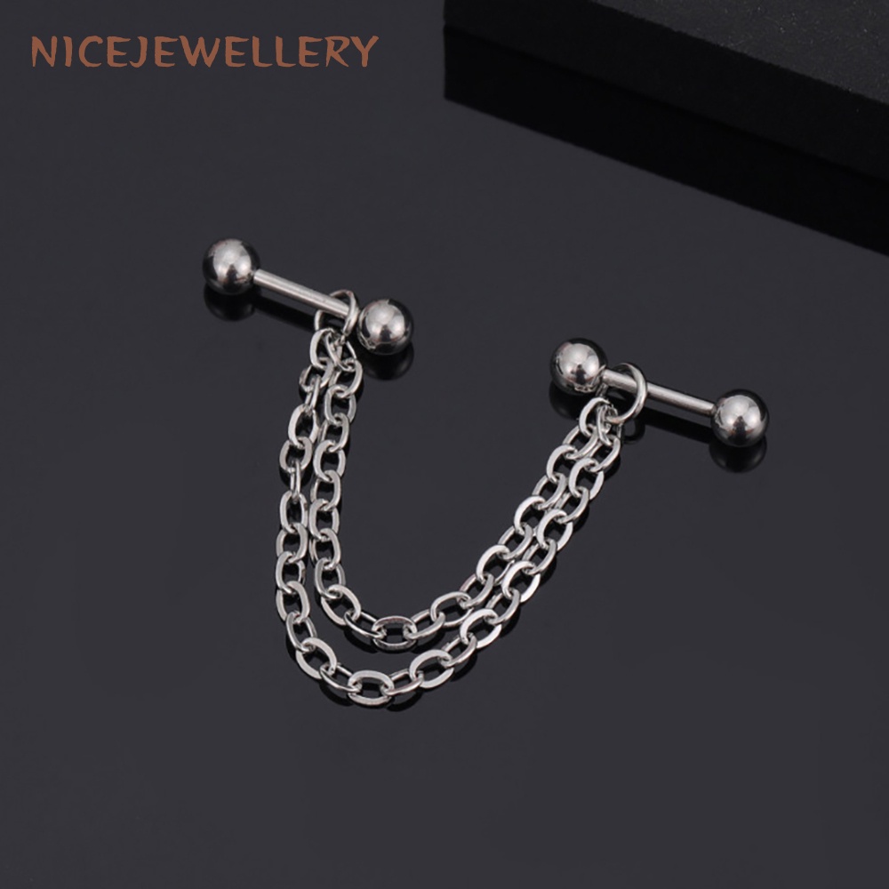 1 Khuyên Tai Kiểu Dàn Giáo Bằng Thép Không Gỉ