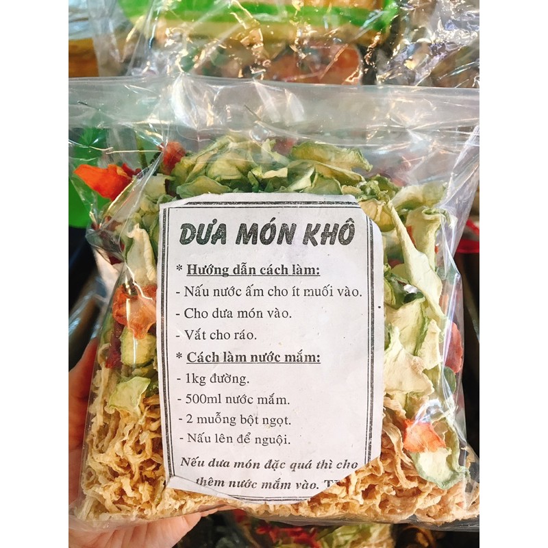 10 gói Dưa món khô - 5 loại rau củ quả sấy ( 200g )