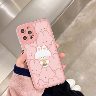 Ốp lưng Samsung S8 S8+ S9 S9+ Note 8 Note 9 Note 10 Note 10+ 10 pro Note 10 lite Note 20 Note 20ultra dẻo vuông Thỏ hồng