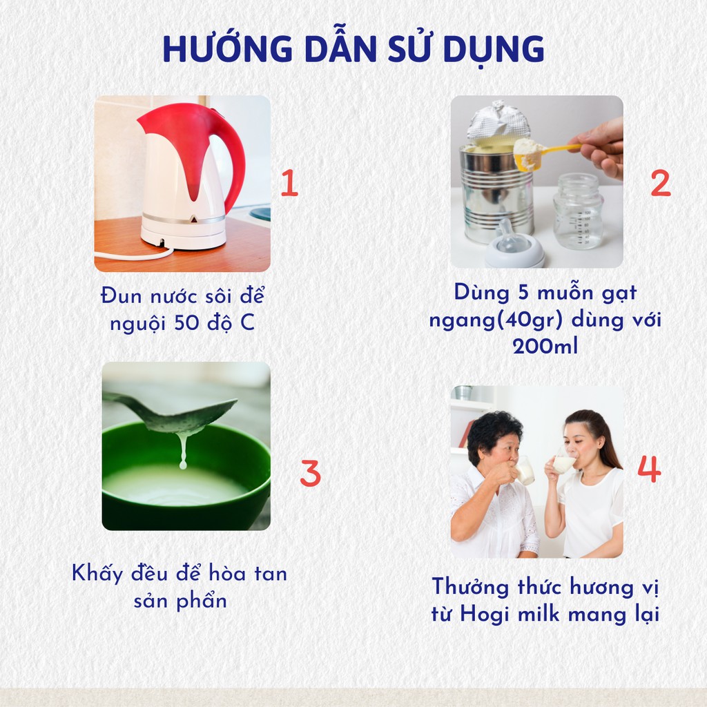 Sữa bột nguyên kem béo Hogi 900g hỗ trợ tăng cân, cung cấp dinh dưỡng cho người gầy SB02