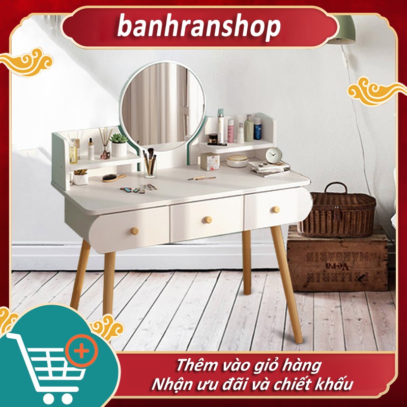 FU219  Bàn trang điểm phòng ngủ Bàn trang điểm có tủ nhỏ đơn giản phong cách Bắc Âu hiện đại sang trọng banhranshop