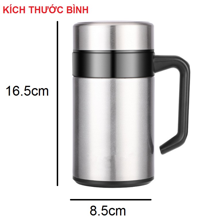 Bình giữ nhiệt 400ml bằng inox 304 cao cấp có tay cầm