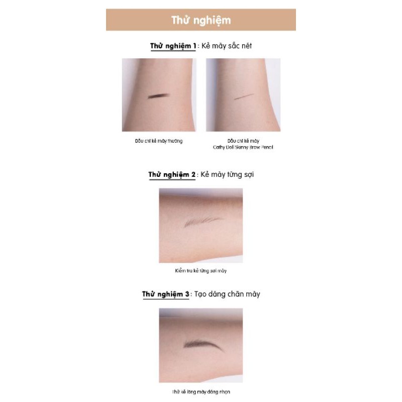 Chì Kẻ Mày Siêu Mảnh Cathy Doll Skinny Brow Pencil 0.05g