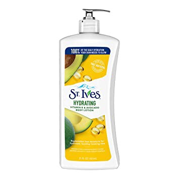 Kem dưỡng ẩm St.Ives Hydrating Vitamin E &amp; Avocado Body Lotion (621mL)